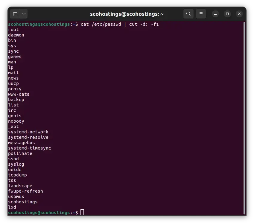 List All Users Linux