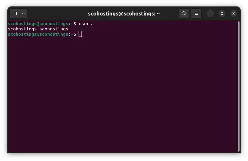 users Linux command