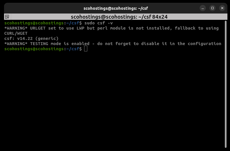 Testing CSF