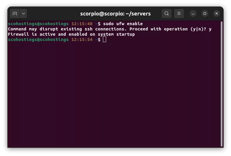 Enable UFW on Debian