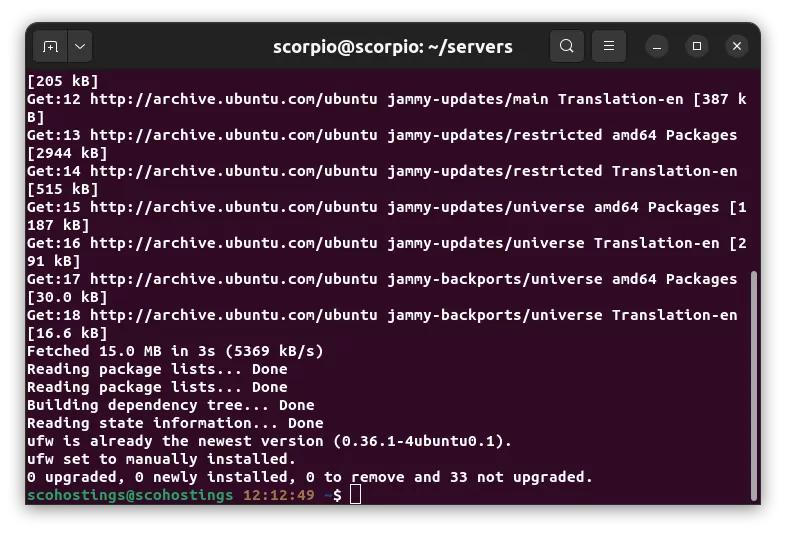 Install and enable UFW