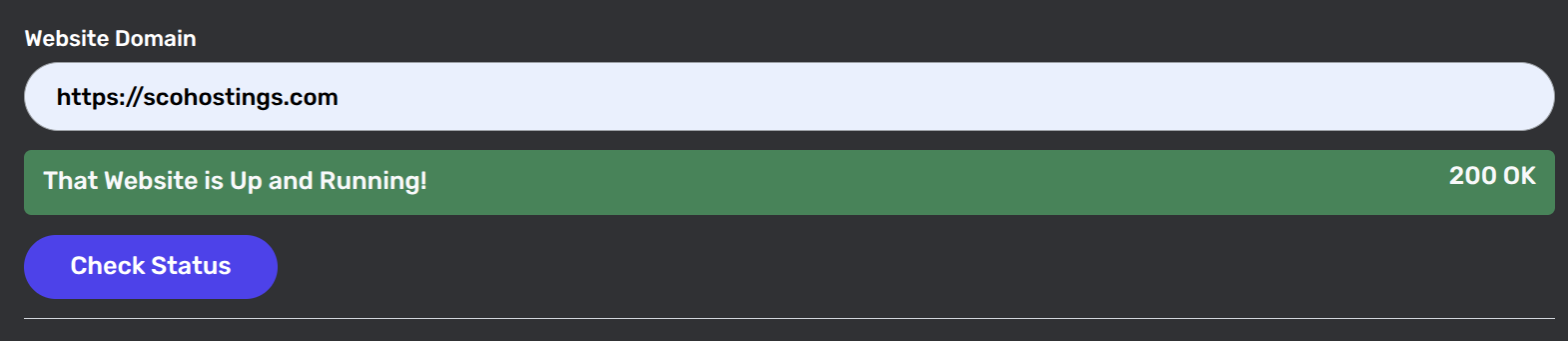 SeoPerc Website Status Checker