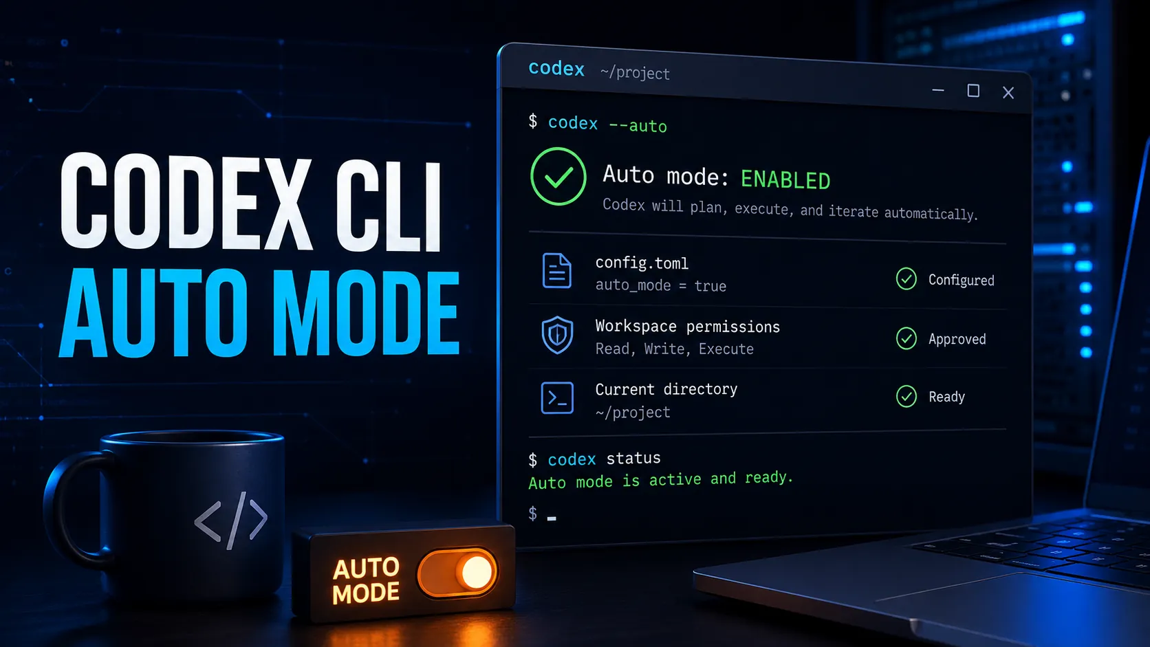 Codex CLI Auto Mode enabled with workspace-write permissions.