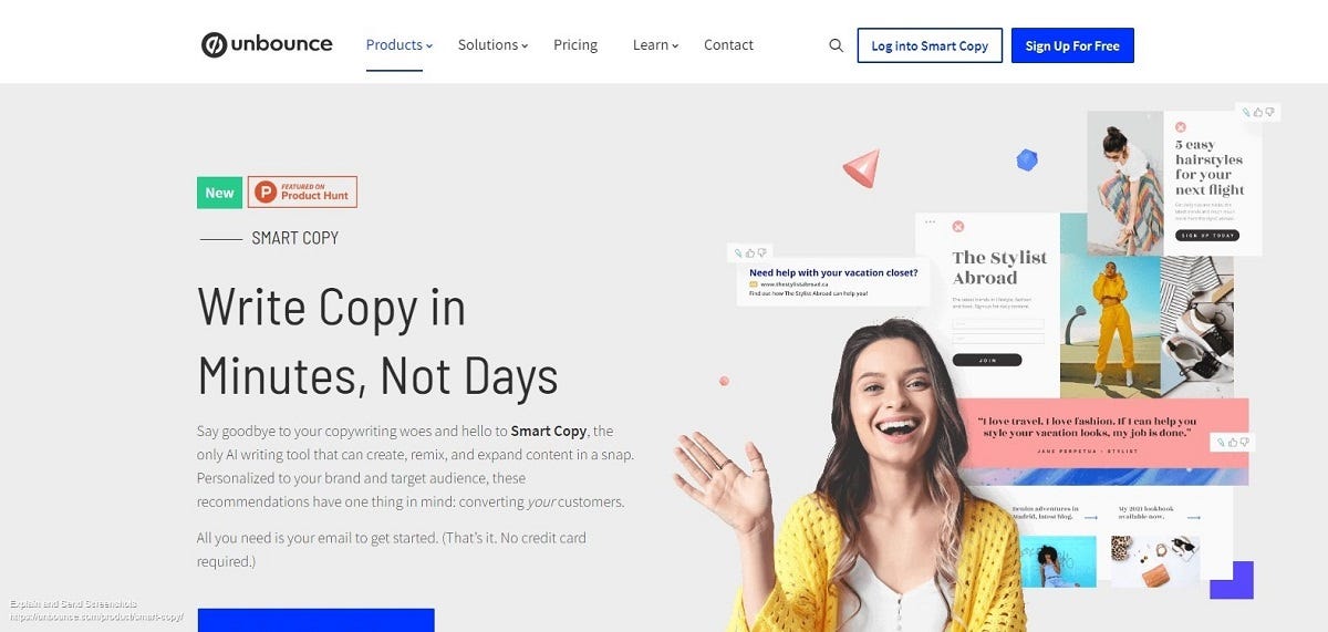 SMART COPY BY UNBOUNCE