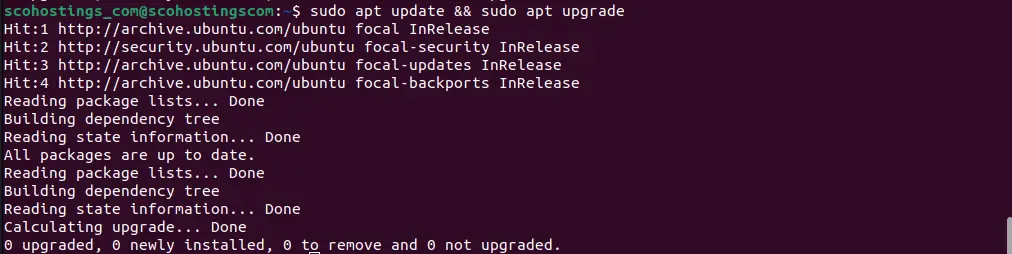 update and upgrade ubuntu 20.04