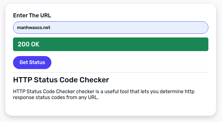 seoperc.com HTTP Status Code Checker tool